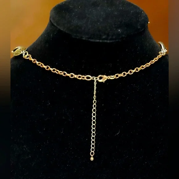 Vintage Unique Gold & Silver Tone Layered Disk Adjustable Necklace - Picture 3 of 3